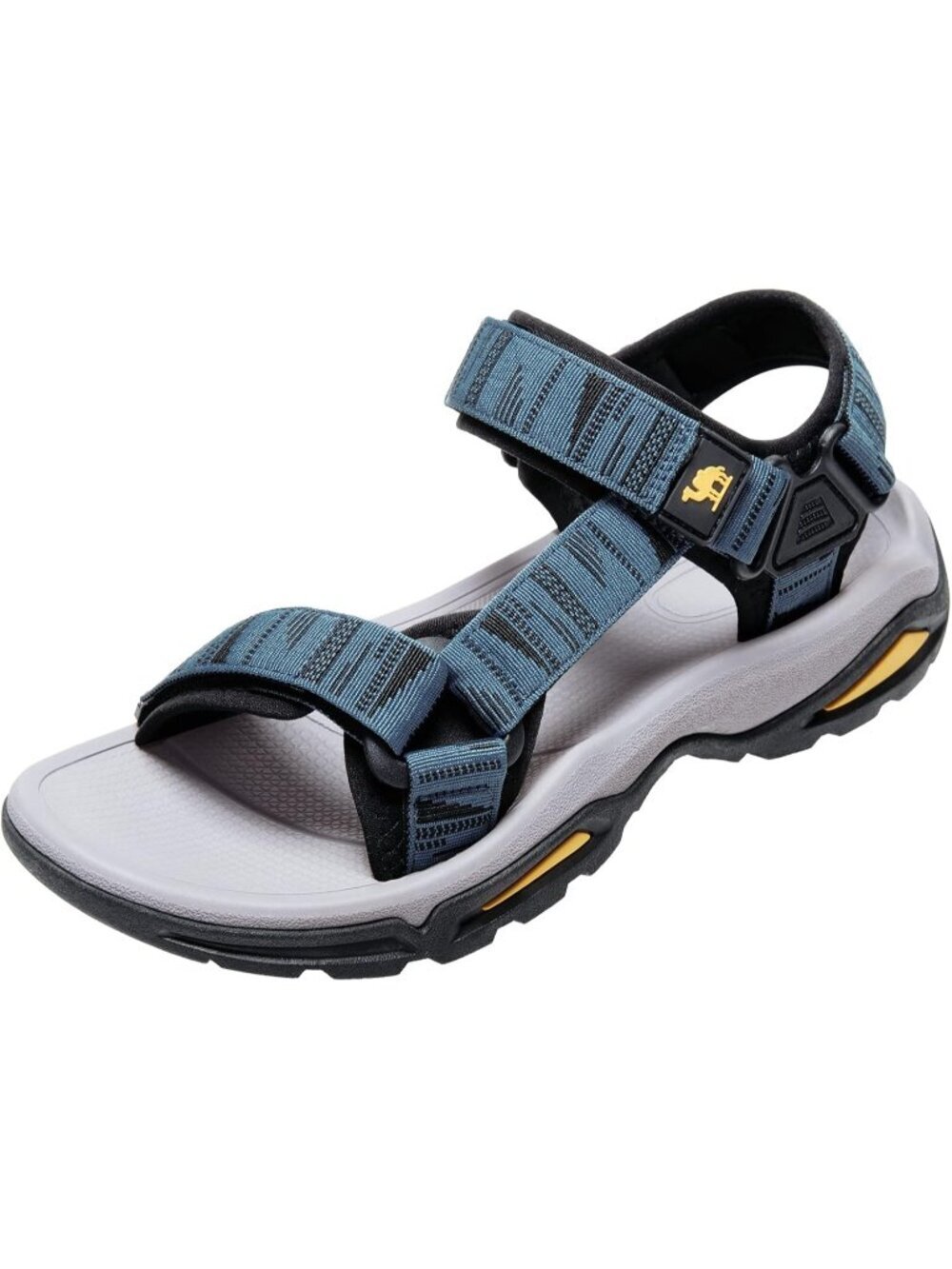 Men's Light Blue Arch Support Open Toe Beach Comfortable Hiking Sandals Shoes